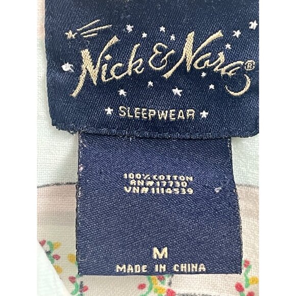 Nick Nora Pajama Top Womens Holiday Flamingo Air Stream RV Pajamas Flannel Sz M - Picture 3 of 4